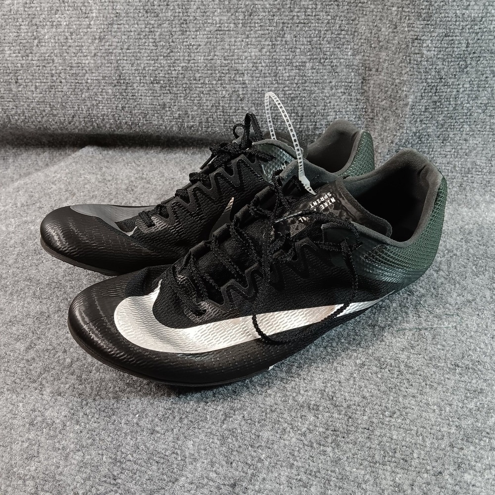 Nike Zoom Superfly Elite 2 Track & Field Sprint Spikes Black Silver Mens 13